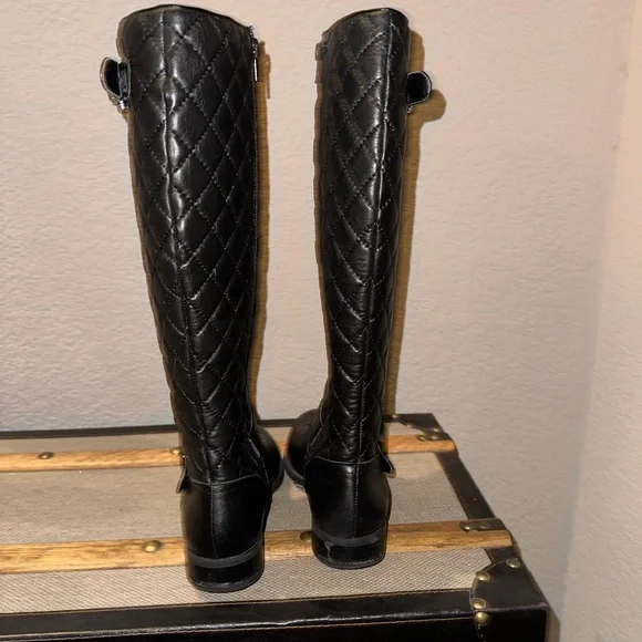 || Vince Camuto || High Quilted Black Boots - Picture 5 of 14